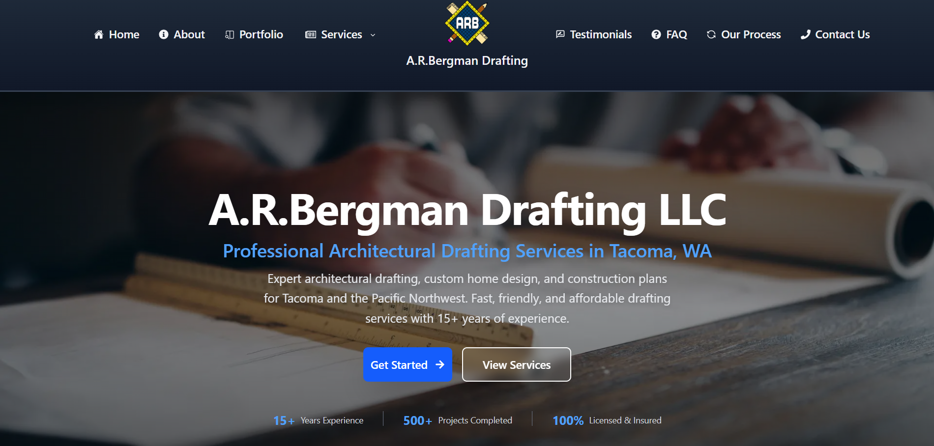 A.R. Bergman Drafting website designed by Boykin Web Management